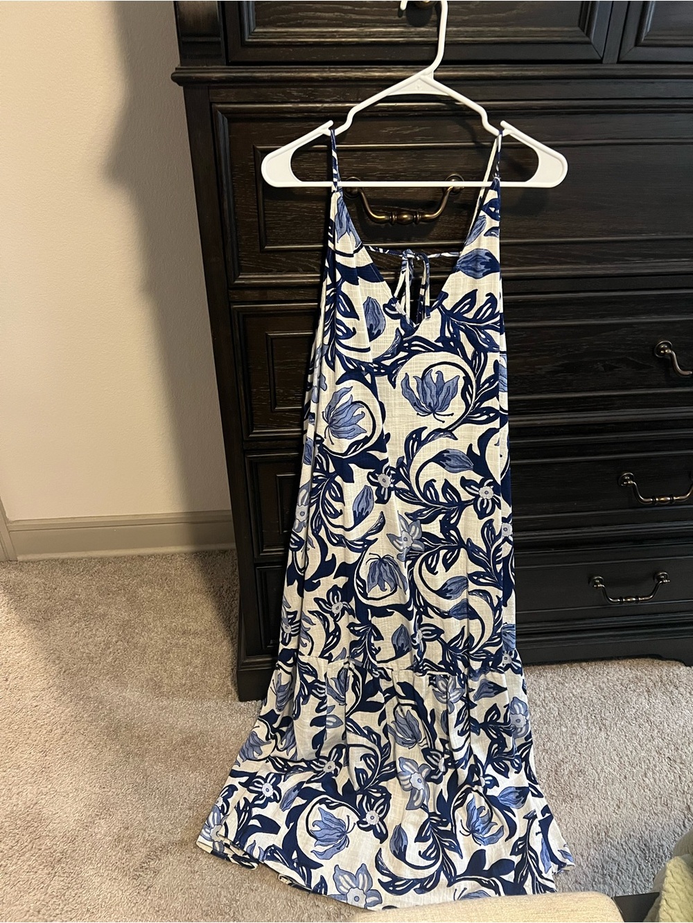 H&M Navy and White Floral Sundress NWOT